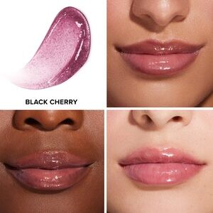 Too Faced Kissing Jelly Lip Oil Gloss Black Cherry sheer high shine comfortable